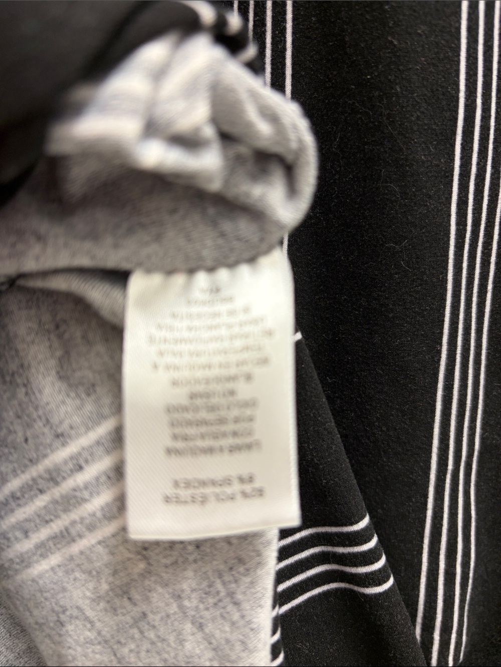 Derek Heart Maternity Black and White Vertical-Stripe Drawstring Dress Small - Picture 9 of 10